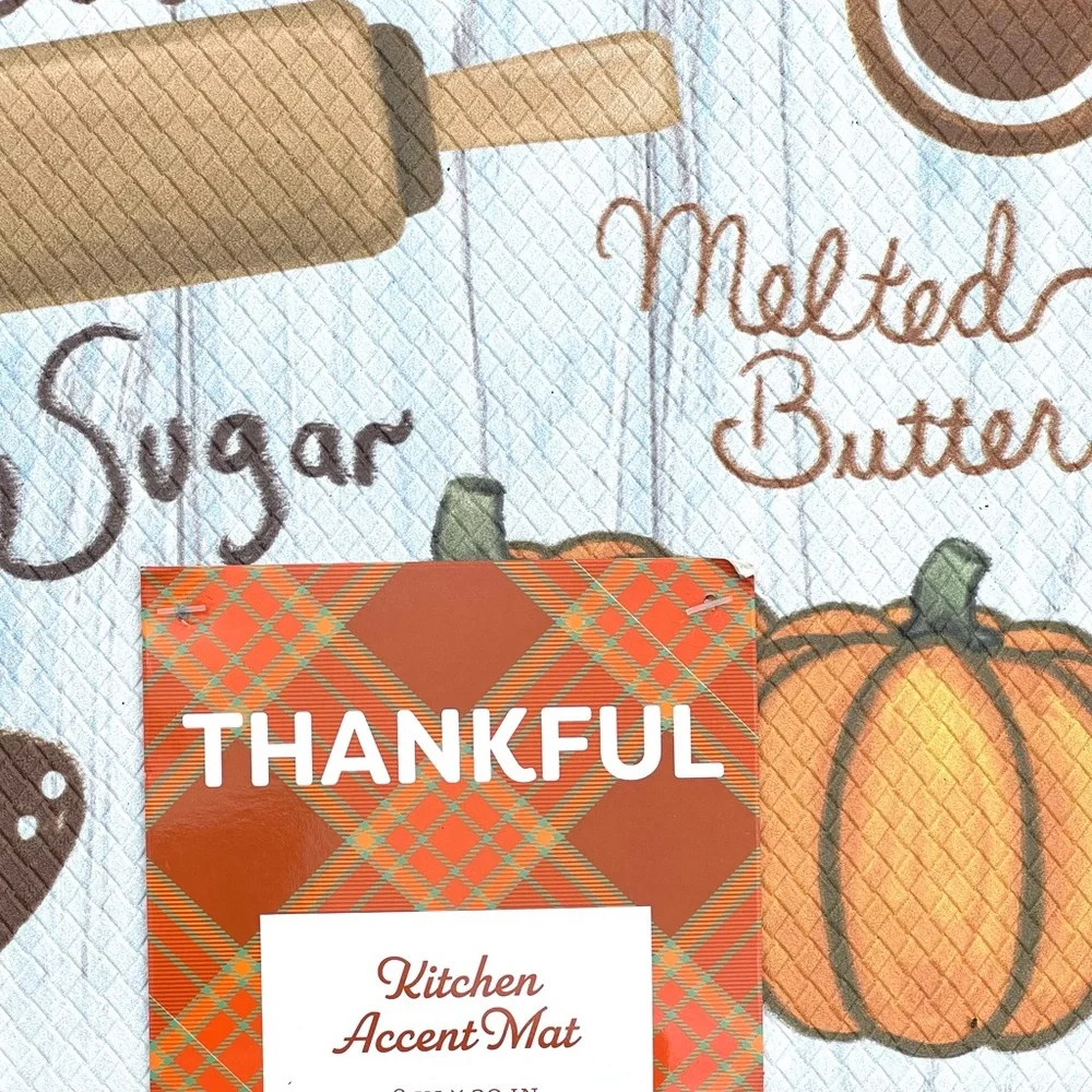 Pumpkin Pie Recipe Kitchen Anti Fatigue Floor Mat Thanksgiving Dessert Whisk